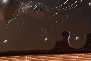 中古美品　欅産業　特注品!ハイセンスな木地呂漆塗りサイドボード(仙台箪笥、収納棚)(定価約70万円)