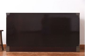 中古美品　欅産業　特注品!ハイセンスな木地呂漆塗りサイドボード(仙台箪笥、収納棚)(定価約70万円)