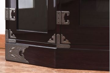 中古美品　欅産業　特注品!ハイセンスな木地呂漆塗りサイドボード(仙台箪笥、収納棚)(定価約70万円)