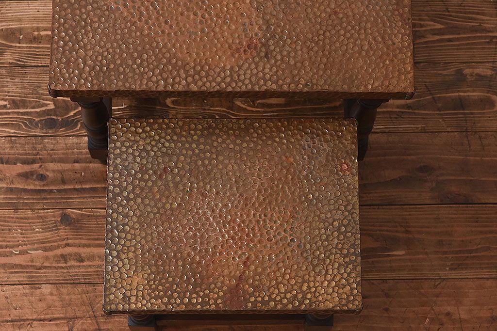 ヴィンテージ家具　スペイン　ビンテージ　個性的なネストテーブル(サイドテーブル、コーヒーテーブル)