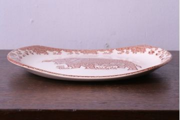 イギリス製　English Ironstone　ユニークなプレート(ステーキ皿)(1)