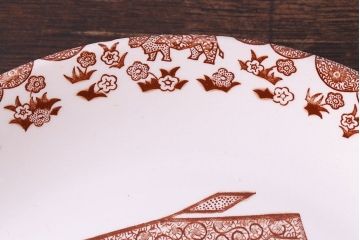 イギリス製　English Ironstone　ユニークなプレート(ステーキ皿)(1)