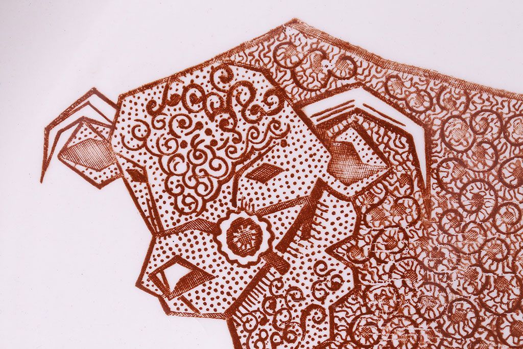 イギリス製　English Ironstone　ユニークなプレート(ステーキ皿)(1)