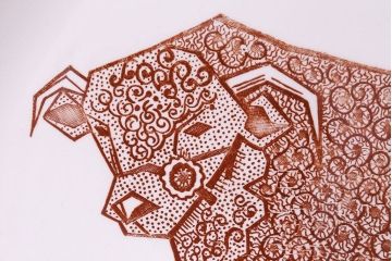 イギリス製　English Ironstone　ユニークなプレート(ステーキ皿)(1)