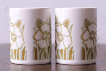 アンティーク雑貨　イギリスビンテージ　Hornsea(ホーンジー)　FLEUR(フルール)　ソルト&ペッパーシェーカーセット(調味料入れ)