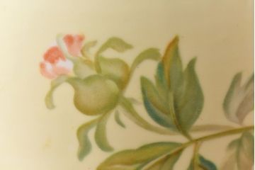 アンティーク雑貨　ノリタケ・則武(日陶)　昭和初期　鮮やかな牡丹が美しい火鉢(鉢カバー)(1)