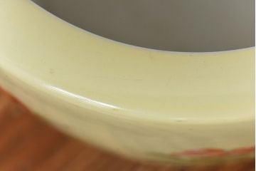 アンティーク雑貨　ノリタケ・則武(日陶)　昭和初期　鮮やかな牡丹が美しい火鉢(鉢カバー)(2)