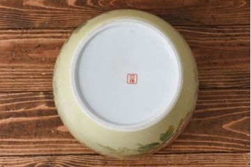 アンティーク雑貨　ノリタケ・則武(日陶)　昭和初期　鮮やかな牡丹が美しい火鉢(鉢カバー)(2)
