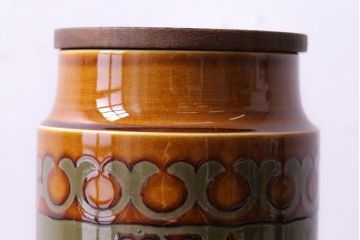 アンティーク雑貨　イギリスビンテージ　HORNSEA(ホーンジー)　BRONTE(ブロンテ)シリーズ　キャニスター(保存容器、洋食器)
