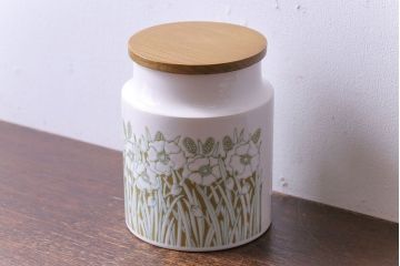 アンティーク雑貨　イギリスビンテージ　HORNSEA(ホーンジー)　FLEUR(フルール)　キャニスター(洋食器、保存容器)