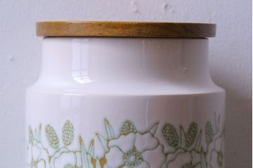 アンティーク雑貨　イギリスビンテージ　HORNSEA(ホーンジー)　FLEUR(フルール)　キャニスター(洋食器、保存容器)