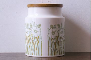 アンティーク雑貨　イギリスビンテージ　HORNSEA(ホーンジー)　FLEUR(フルール)　キャニスター(洋食器、保存容器)