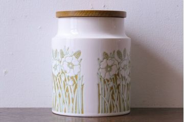 アンティーク雑貨　イギリスビンテージ　HORNSEA(ホーンジー)　FLEUR(フルール)　キャニスター(洋食器、保存容器)