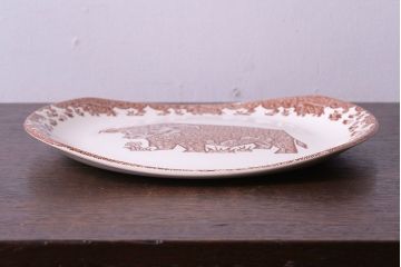 イギリス製　English Ironstone　ユニークなプレート(ステーキ皿)(2)