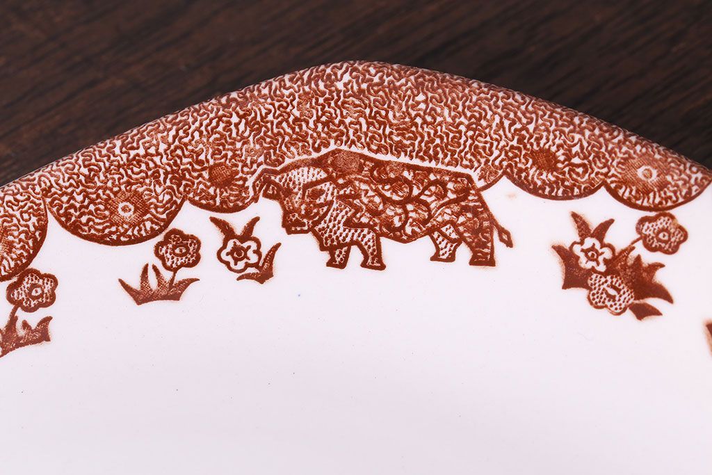 イギリス製　English Ironstone　ユニークなプレート(ステーキ皿)(2)