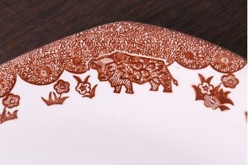 イギリス製　English Ironstone　ユニークなプレート(ステーキ皿)(2)
