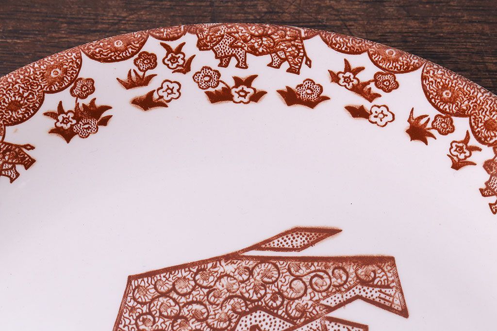 イギリス製　English Ironstone　ユニークなプレート(ステーキ皿)(2)