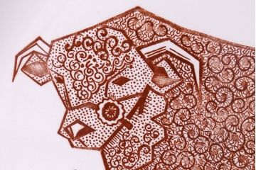 イギリス製　English Ironstone　ユニークなプレート(ステーキ皿)(2)