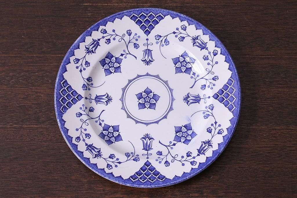 イギリス　Iron stone(アイアンストーン)　可憐な絵柄のディナープレート(大皿、洋食器)(1)