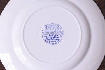 イギリス　Iron stone(アイアンストーン)　可憐な絵柄のディナープレート(大皿、洋食器)(1)