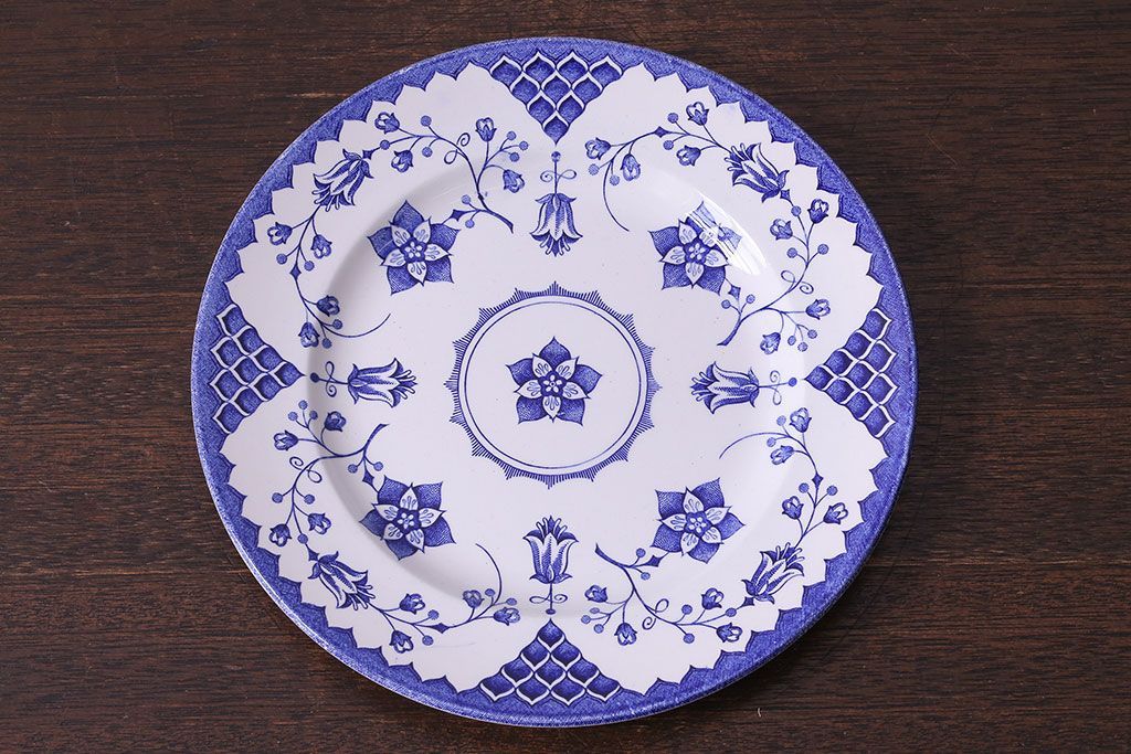 イギリス　Iron stone(アイアンストーン)　可憐な絵柄のディナープレート(大皿、洋食器)(2)