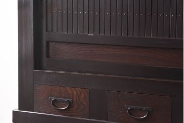 アンティーク家具　和製アンティーク　和モダンにぴったりの近江水屋箪笥(食器棚、キャビネット、戸棚)