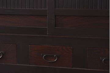 アンティーク家具　和製アンティーク　和モダンにぴったりの近江水屋箪笥(食器棚、キャビネット、戸棚)