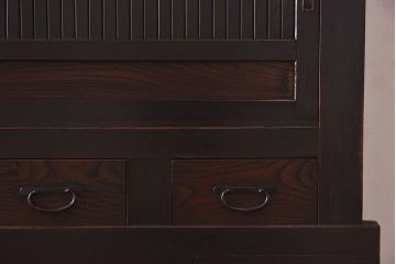 アンティーク家具　和製アンティーク　和モダンにぴったりの近江水屋箪笥(食器棚、キャビネット、戸棚)