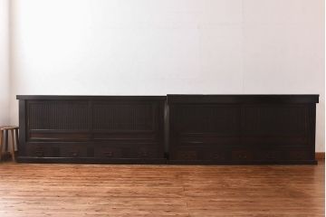 アンティーク家具　和製アンティーク　和モダンにぴったりの近江水屋箪笥(食器棚、キャビネット、戸棚)