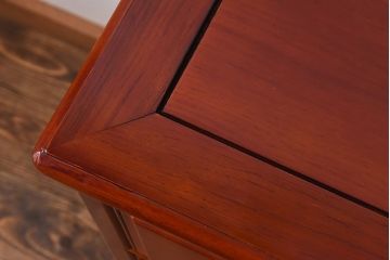 アンティーク家具　唐木　花梨材　赤みがかった色合いが美しいチェスト(キャビネット、サイドボード、カリン材)