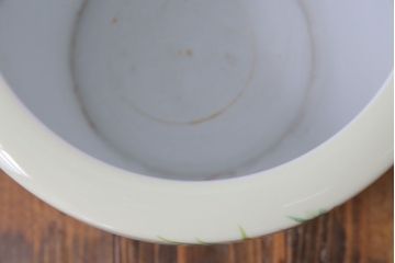アンティーク雑貨　ノリタケ・則武(日陶) 　和の雰囲気漂う竹の図の火鉢(手あぶり、鉢カバー)