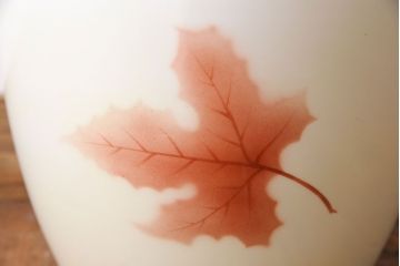 アンティーク雑貨　ノリタケ・則武(日陶)　楓の図　シンプルなデザインの火鉢(手あぶり、鉢カバー)