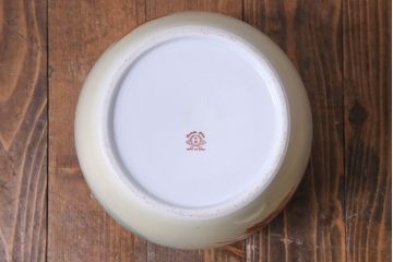 アンティーク雑貨　ノリタケ・則武(日陶)　楓の図　シンプルなデザインの火鉢(手あぶり、鉢カバー)
