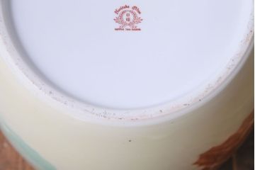 アンティーク雑貨　ノリタケ・則武(日陶)　楓の図　シンプルなデザインの火鉢(手あぶり、鉢カバー)