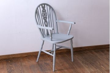 ヴィンテージ家具　ビンテージ　淡いカラーのアンティークペイントチェア(椅子)