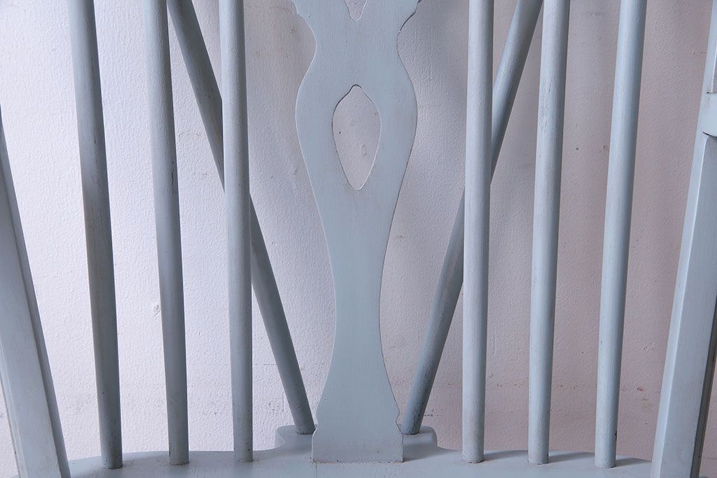 ヴィンテージ家具　ビンテージ　淡いカラーのアンティークペイントチェア(椅子)