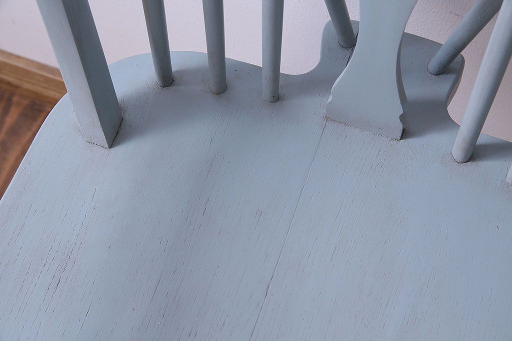 ヴィンテージ家具　ビンテージ　淡いカラーのアンティークペイントチェア(椅子)