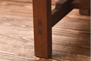 アンティーク家具　和製アンティーク　天板一枚板　総ケヤキ材　力強い杢目が印象的なセンターテーブル(作業台、机)