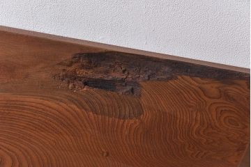 アンティーク家具　和製アンティーク　天板一枚板　総ケヤキ材　力強い杢目が印象的なセンターテーブル(作業台、机)