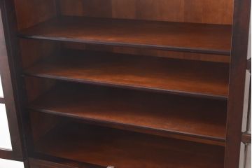 中古美品　北海道民芸家具　HM160K　上品なキャビネット(食器棚、本箱、書棚、収納棚)(定価約45万)(1)
