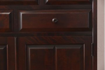 中古美品　北海道民芸家具　HM160K　上品なキャビネット(食器棚、本箱、書棚、収納棚)(定価約45万)(1)