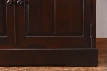 中古美品　北海道民芸家具　HM160K　上品なキャビネット(食器棚、本箱、書棚、収納棚)(定価約45万)(1)