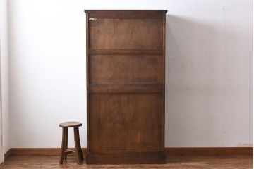 中古美品　北海道民芸家具　HM160K　上品なキャビネット(食器棚、本箱、書棚、収納棚)(定価約45万)(1)