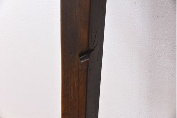 アンティーク家具　イギリス　オーク材製　木製らしい歪みが味わい深いダイニングテーブル(作業台)