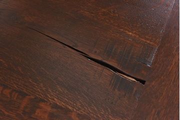 アンティーク家具　イギリス　オーク材製　木製らしい歪みが味わい深いダイニングテーブル(作業台)