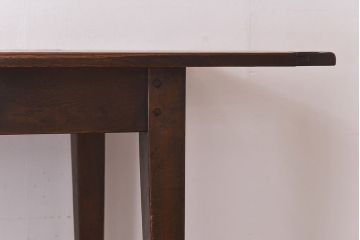 アンティーク家具　イギリス　オーク材製　木製らしい歪みが味わい深いダイニングテーブル(作業台)