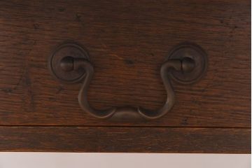 アンティーク家具　イギリス　オーク材製　木製らしい歪みが味わい深いダイニングテーブル(作業台)