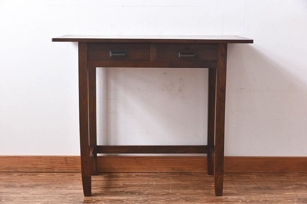 アンティーク家具　和製アンティーク　古い木の質感が味わい深いコンソールテーブル(平机)