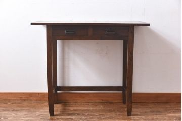 アンティーク家具　和製アンティーク　古い木の質感が味わい深いコンソールテーブル(平机)