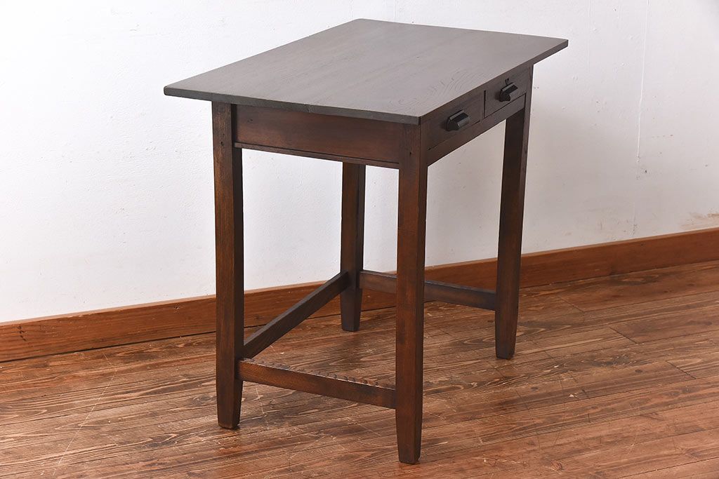 アンティーク家具　和製アンティーク　古い木の質感が味わい深いコンソールテーブル(平机)